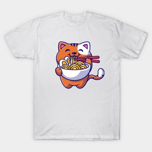 ramen and cute cat T-Shirt